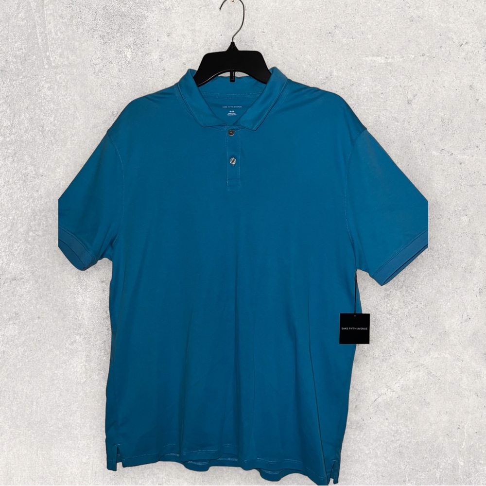 Blue Saks Fifth Avenue Brand Polo